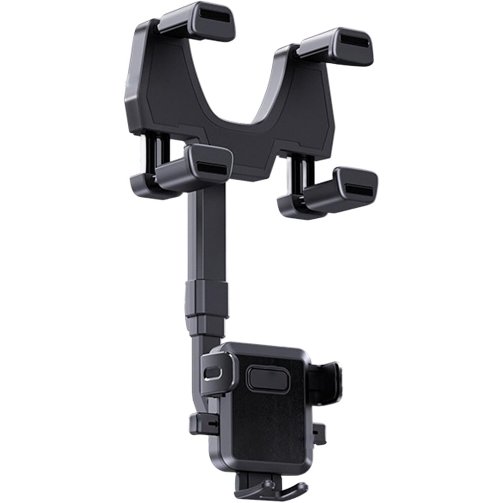 Rear View Mirror Mobile Phone Holder for Car, Mirror Mobile Phone Holder - Rotating Car Phone Holder, Retractable Rear View Mirror, Phone Holder,