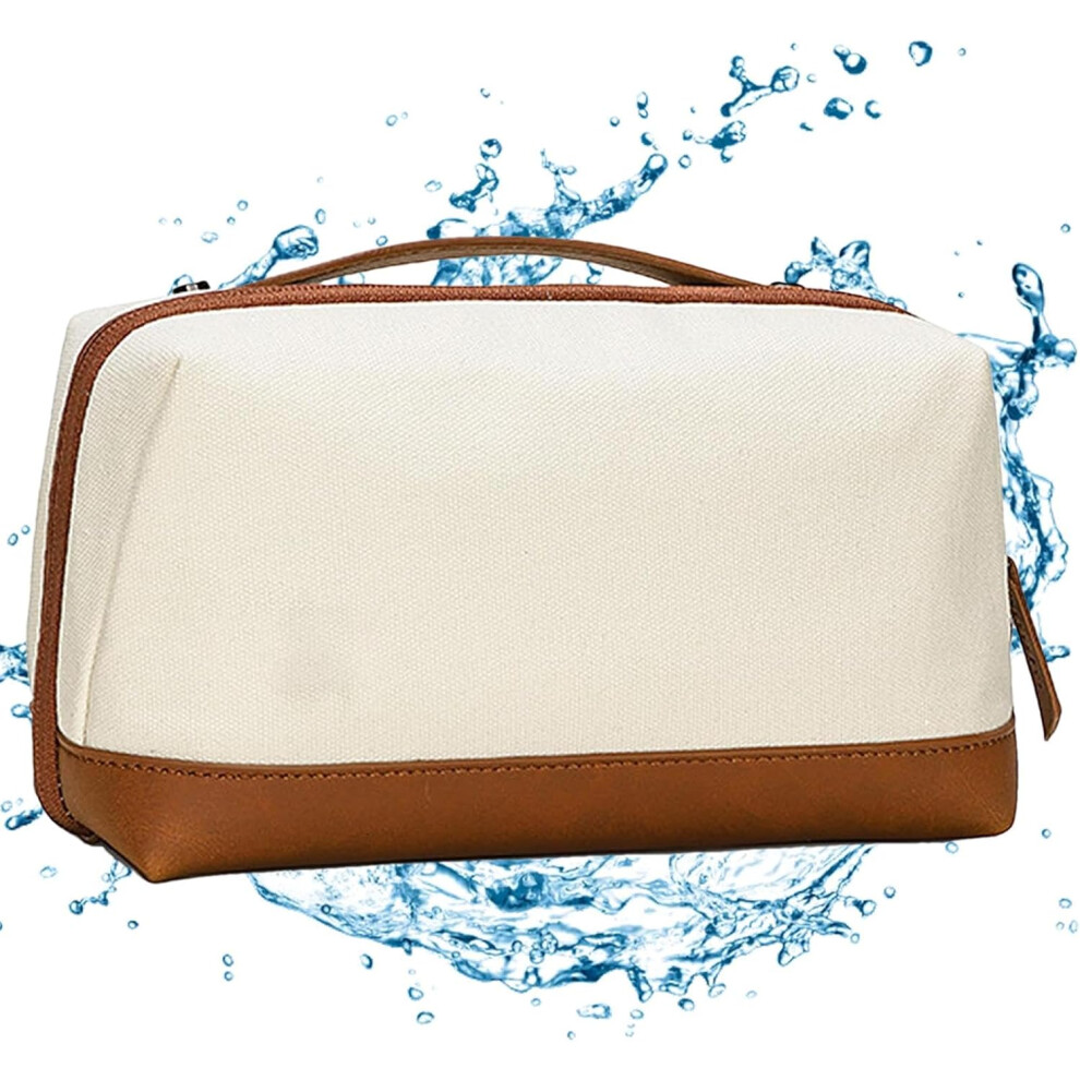 (Beige) Cosmetic Bag,Make up Bags for Women - Portable Women's Cosmetic Portable Organizer Toiletry Pouch Makeup Case Make up Bags for Women