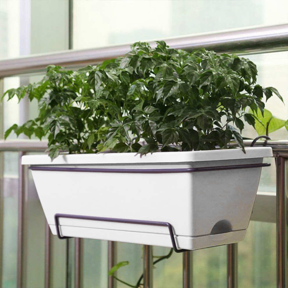 (Grey-white) 5-Piece Rectangle Garden Planter Set