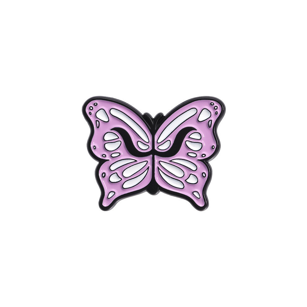(QHXZ1113)Broche papillon dessin animé rose amusante et fantaisiste broche en alliage tendance idée unique cadeau