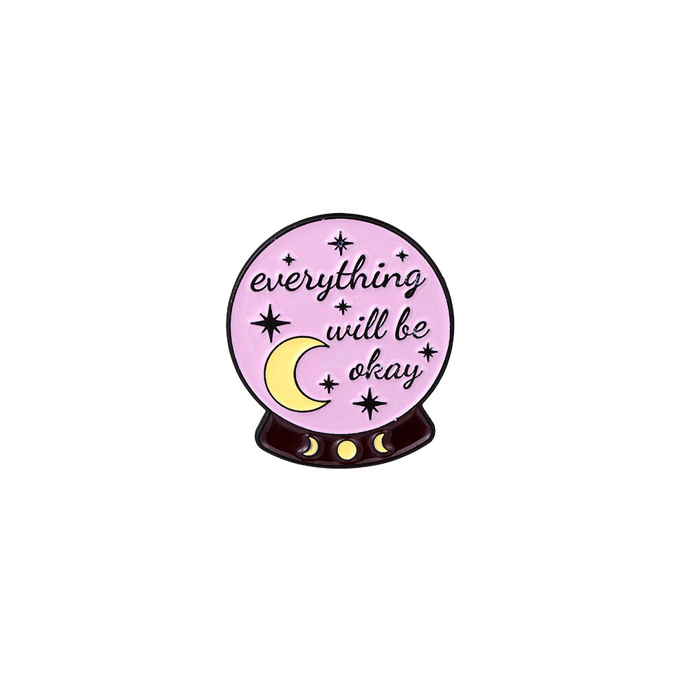 (XZ4055)Broche lettre en alliage à la mode épingle badge émail géométrique créatif pour accessoires tendance personnalisé