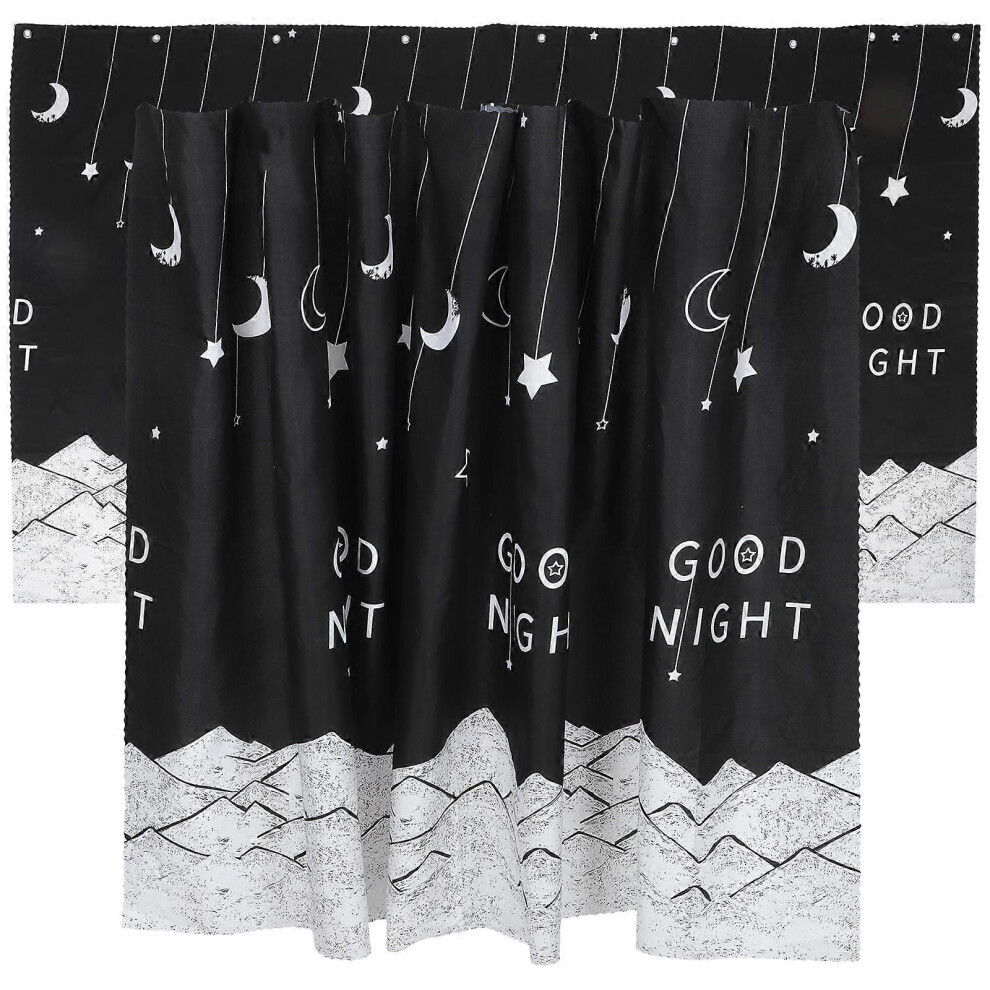 (As show, One size) 2Pcs Bed Blackout Curtain Bottom Bunk Bed Curtain Decorative Bed Curtain Privacy Curtain for Bed