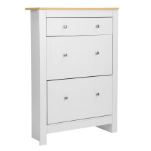Shoes Storage Cabinet Wooden Stand Cupboard Unit 3 Drawer Organiser
