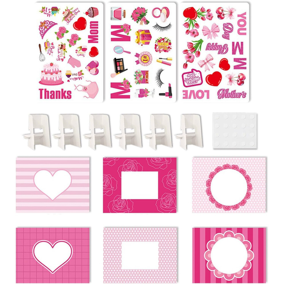 Picture Frame Craft, Photo Frame Craft Kit - Mother's Day Crafts for Children Classroom, with Stickers, Mother's Day Creative Holiday Decoration for