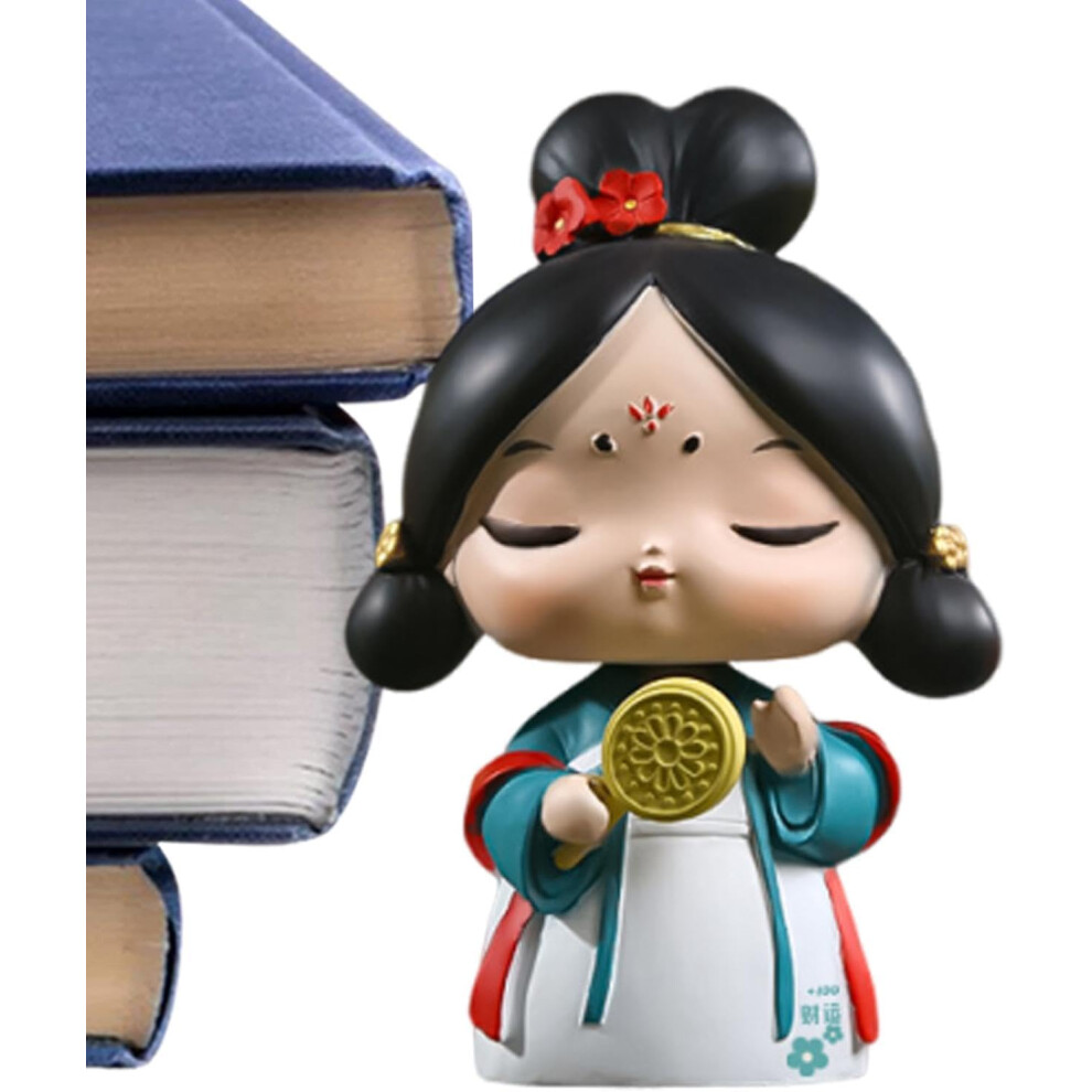 (Hold a Mirror) Car Decoration with Shaking Head Bobblehead Figurines - Funny Sculpture Decoration, Interior Decoration, Collectibles Resin Dolls for
