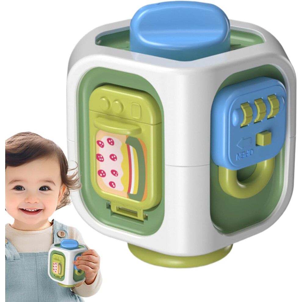(Green) Activity Cube For Baby | Motor Skills Toys,Learning Development Interactive Fine Motor Educational Sensory Busy Cube For Boys Girl Toddler Green