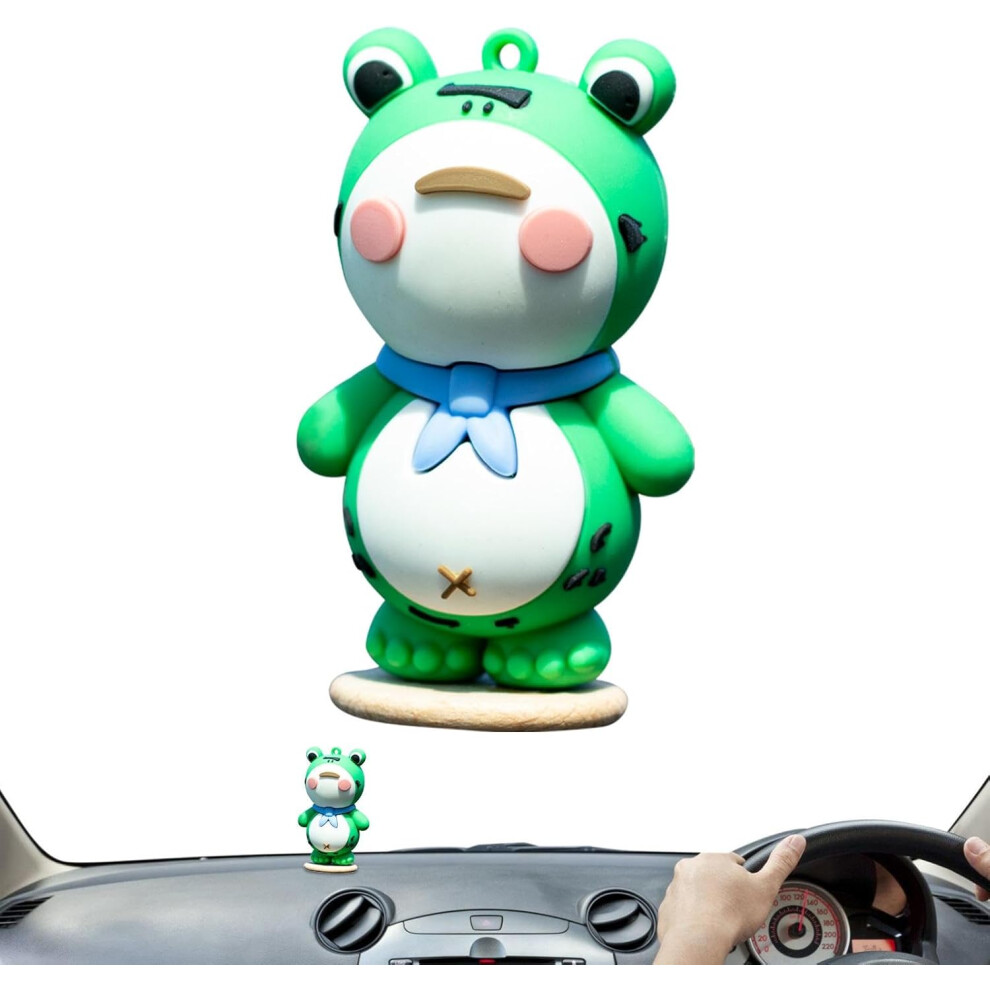 (Lone Frog) Frog Car Dashboard Decoration Frog Sculpture Statue Sculpture Collectible Figure Miniature Frog Statue Resin Interior Center Console
