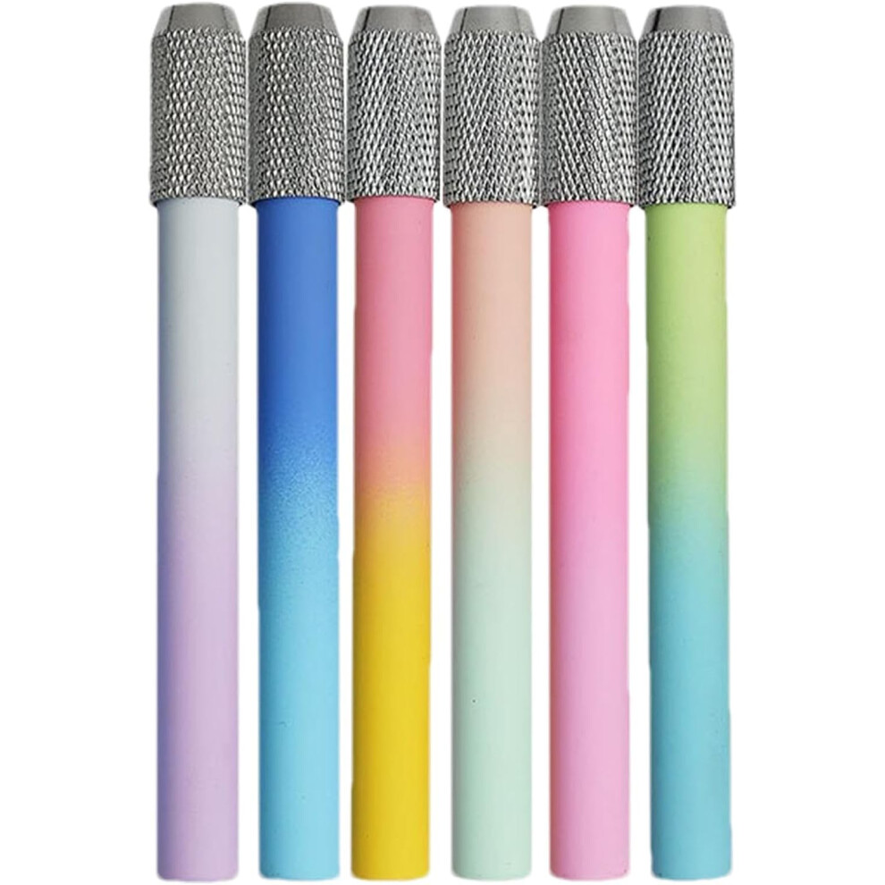 (6pcs) Pencil Extender Holder - Pen Holder Lengthener | 6/ Adjustable Pencil Lengthener Tool, Pen Extender for School, Workplace, Sketch, Art, Writing