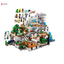 900PCS Minecraft Building Block Set with Minifigures The Mountain Cave