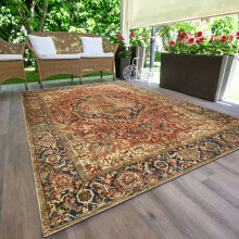 (240 x 320 cm (8 ft. x 10 ft. 6 in)-Indoor Outdoor Rugs., MAJESTIC) Non Slip Traditional Rugs Extra Large Living Room Bedroom Carpets Indoor Outdoor Modern Area Rugs
