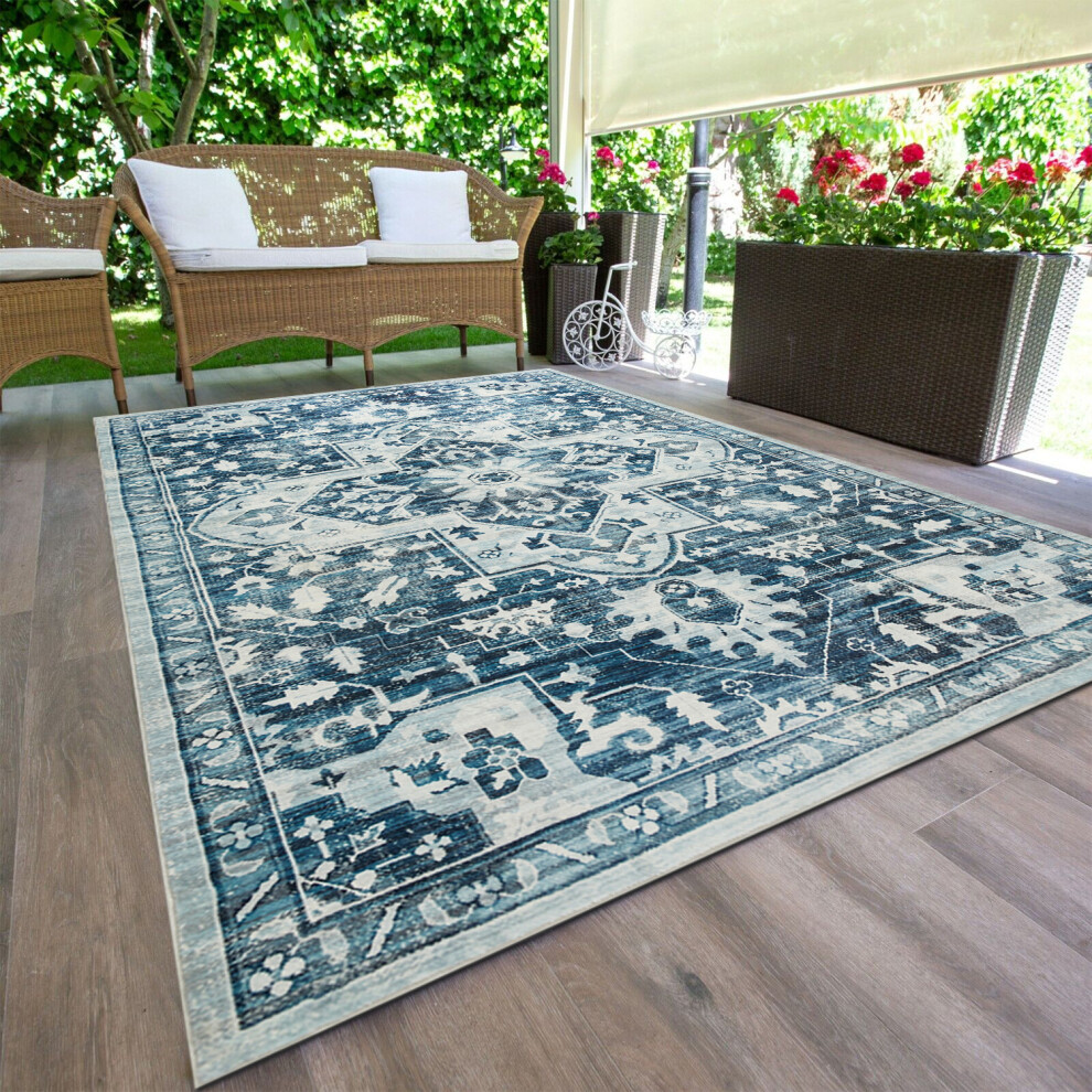 (200 x 290 cm (6 ft 5 in x 9 ft 5in)-Living Room Rug., TRANQUIL) Non Slip Traditional Rugs Extra Large Living Room Bedroom Carpets Indoor Outdoor Mode-image-OPC-PGYWB8G-NEW