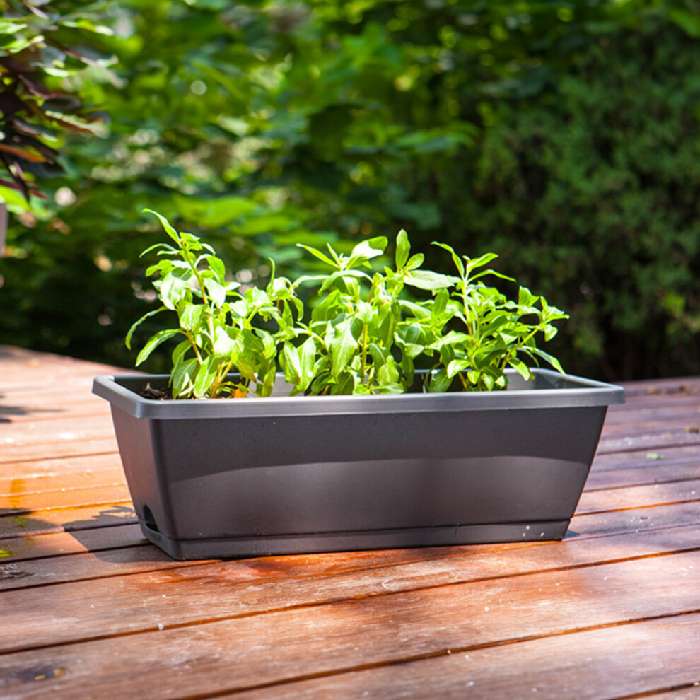 (Dark Grey) 5-Piece Rectangle Garden Planter Set