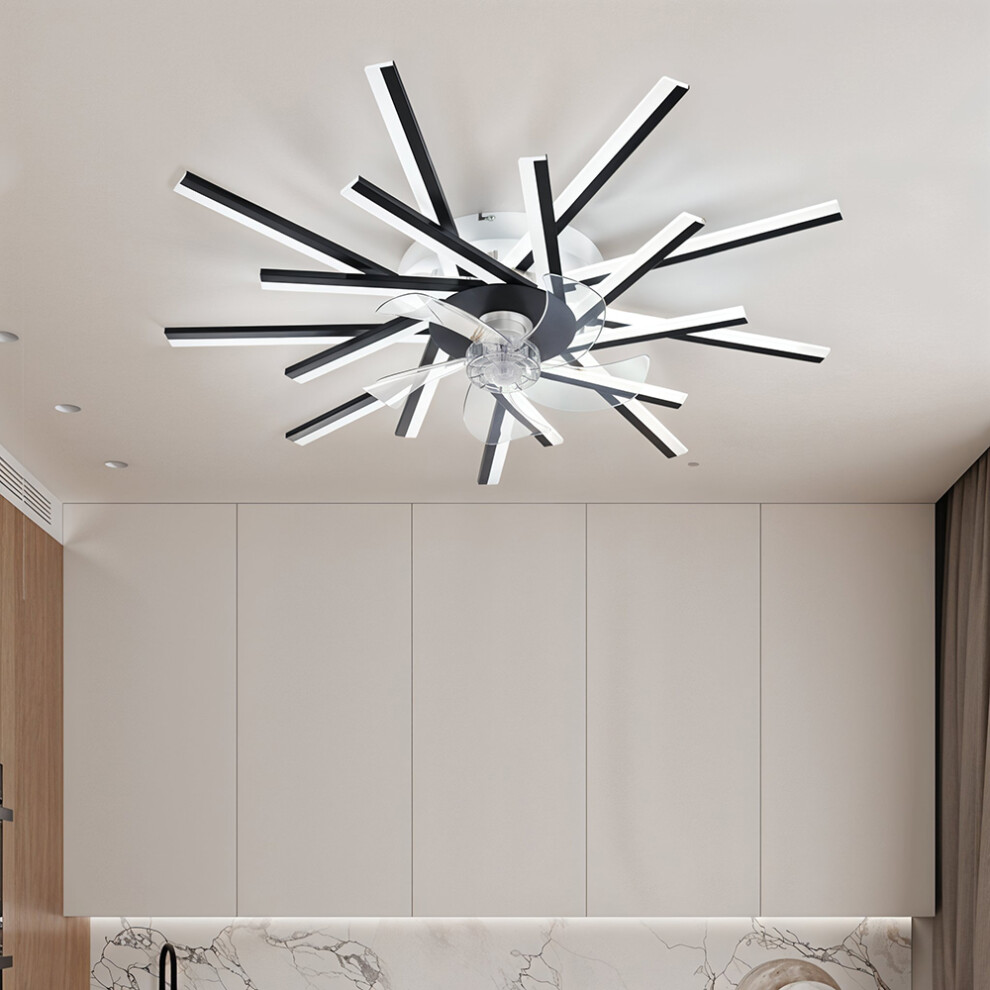 Dimmable LED Ceiling Fan Light with Remote, 90cm W