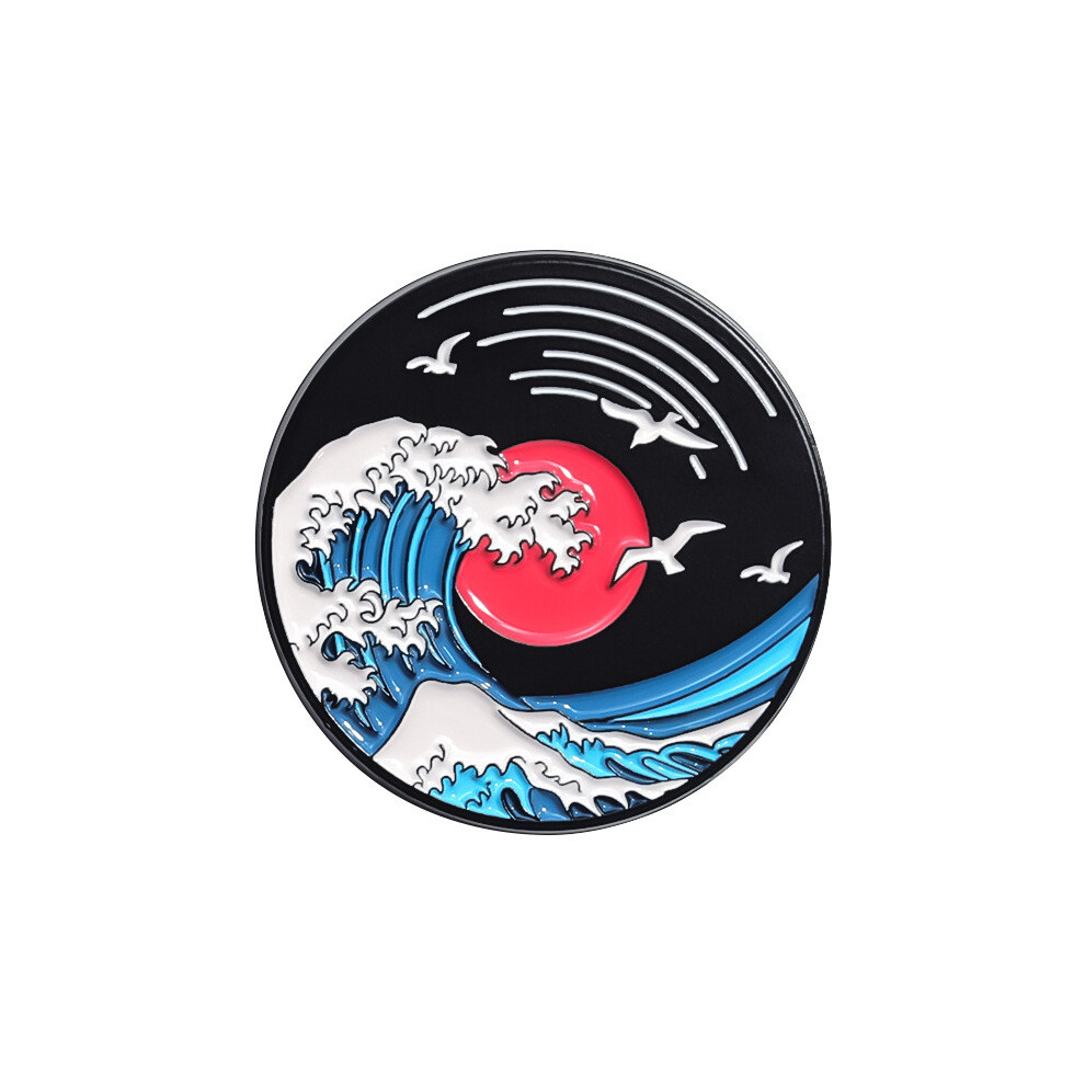 (QHXZ2030)Broche géométrique accrocheuse avec adorables graphismes chat et baleine parfaite pour les tenues tendance