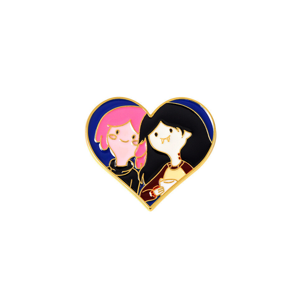 (XZ5826)Élégante Broche Coeur Alliage pour Amis Badge Décoratif pour Style Personnalisé Mode