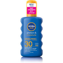 Nivea Sun Protect & Moisture Spray SPF 30 with Vitamin C & Hyaluron 200mL |UVA & UVB Protection |Water Resistant & No White Cast |Sunscreen Body Oil