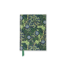 William Morris Seaweed Foiled Pocket Journal by Created by Flame Tree