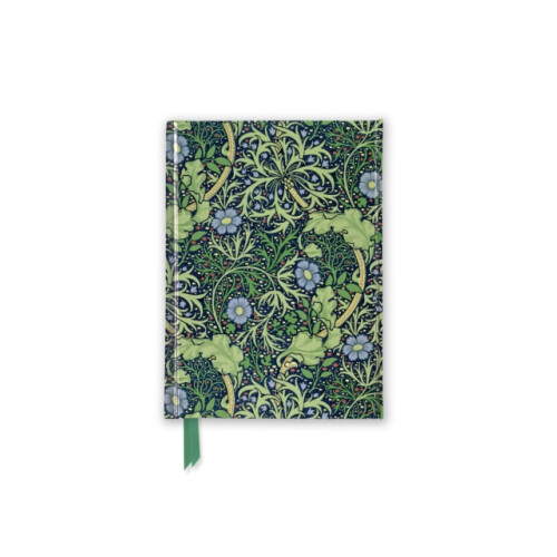 William Morris Seaweed Foiled Pocket Journal by Created by Flame Tree