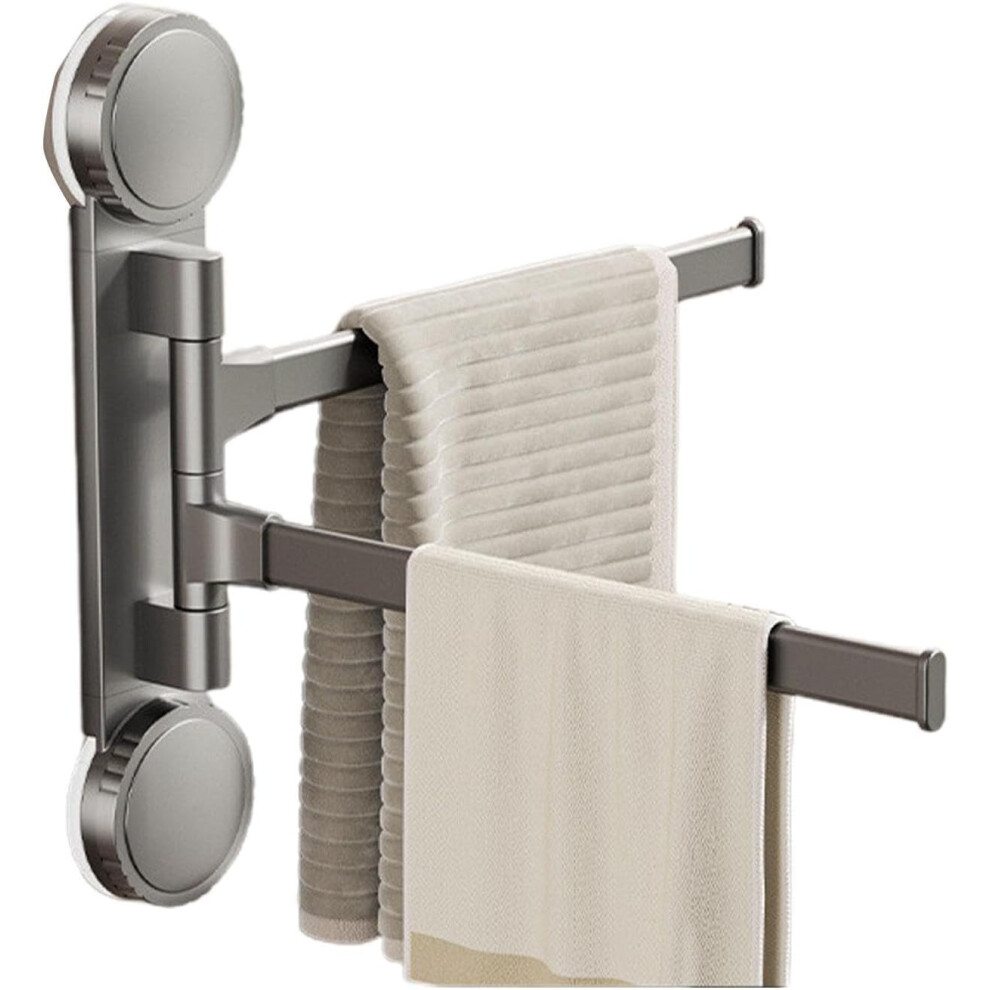 (Zweiter Stock) Rotating Towel Rail, Rotating Towel Rail for Bathroom, Wall Mounted Bathroom Towel Rail Made of Aluminium, Main Rail Towel Rail for Bathroom, Kitchen