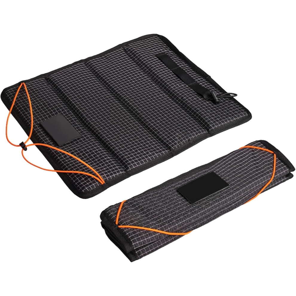 (Black) Foldable Outdoor Seat Cushion, Portable Playground Mat, Waterproof Picnic Mat, Accordion Sleeping Mat, Full Length For Camping, Hiking, Garden Black