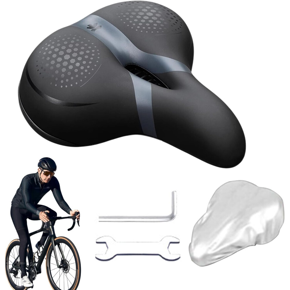 Comfortable Bicycle Seat, Bicycle Seats for Men, Soft Padded Saddle Seat for Bicycles, Shock Absorption Accessories, Riding Equipment for Girls,