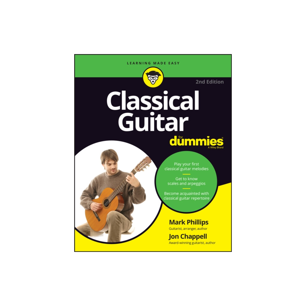 Classical Guitar For Dummies by Mark Phillips Paperback Book