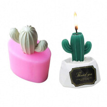 3D Cactus Silicon Lumnare Maturi suculente Planturi Siliconie ciocolata cu bomboane de ciocolata sapun DIY DIY Candle din ra?ina Aromaterapie Pa