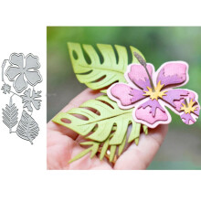 7pcs hawaiian floare frunza metalica maturi
