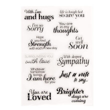 KWELLAM Words With Love and Hugs Get Well Soon With Deepest Sympathy Clear Stamps for Card Making Decoration and DIY Scrapbooking 21092806
