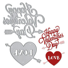 Valentine Love Heart Rezn kovu Rezn kovu Rezn slov se sentimentem pro vrobu prn Valentna DIY Scrapbooking a fotoalbum Card Craft Decoration
