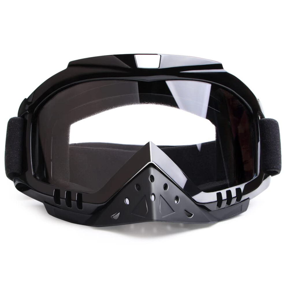 Dmeixs Motorcycle Goggles Motocross Goggles Grip For Helmet Windproof Dustproof Anti Fog Helmet Goggles For Atv Off Road Racing With Cool Look Headwea Black 747100370892