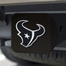 FANMATS 21530 Houston Texans sort metal hitch cover med metal krom 3D emblem