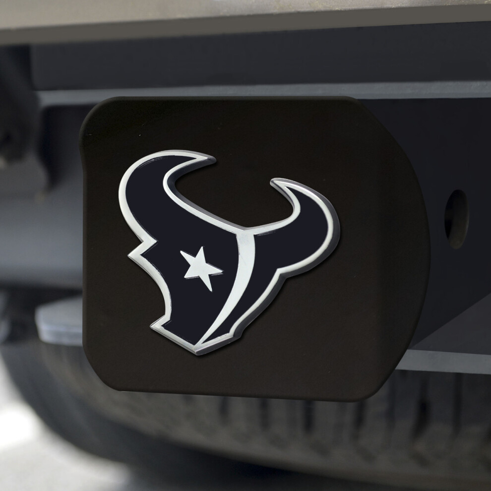 Fanmats 21530 Houston Texans Metal Hitch Cover With Metal Chrome 3D Emblem Black 842281115307