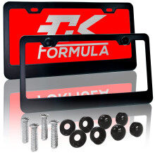 CK Formula fekete rendszmtbla alumnium fm 2 elore frt csavarlyukak teleptve, univerzlis illeszkedo aut moss biztonsgos idojrsll 2 d