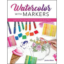 Watercolor with Markers by Jessica Mack Paperback Book