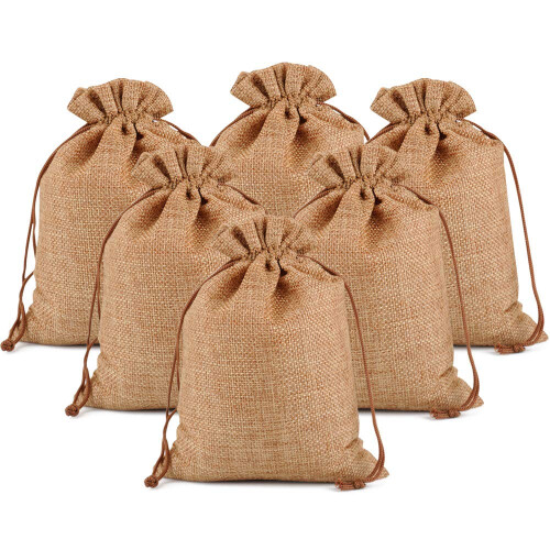20 stuks 20x30 cm Groene Jute Zakken, Herbruikbare Kleine Cadeauzakjes, Katoenen Trekkoordzakje, Sieradenzakjes, Kerst Jute Zakken, Geschikt Voor Festival, Feest, Bruiloft, Kerstmis