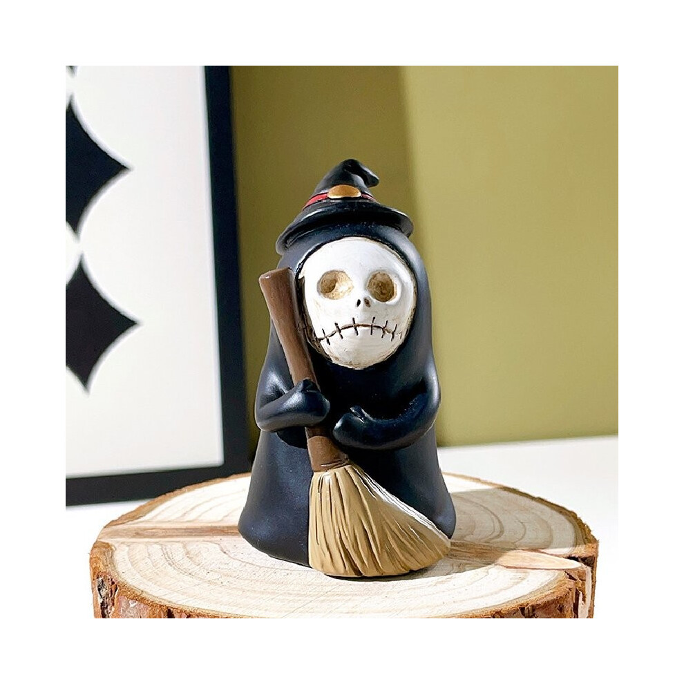 (Style C)Manteau noir Spirited Away sans visage homme crâne résine jouet poupées décoration de table
