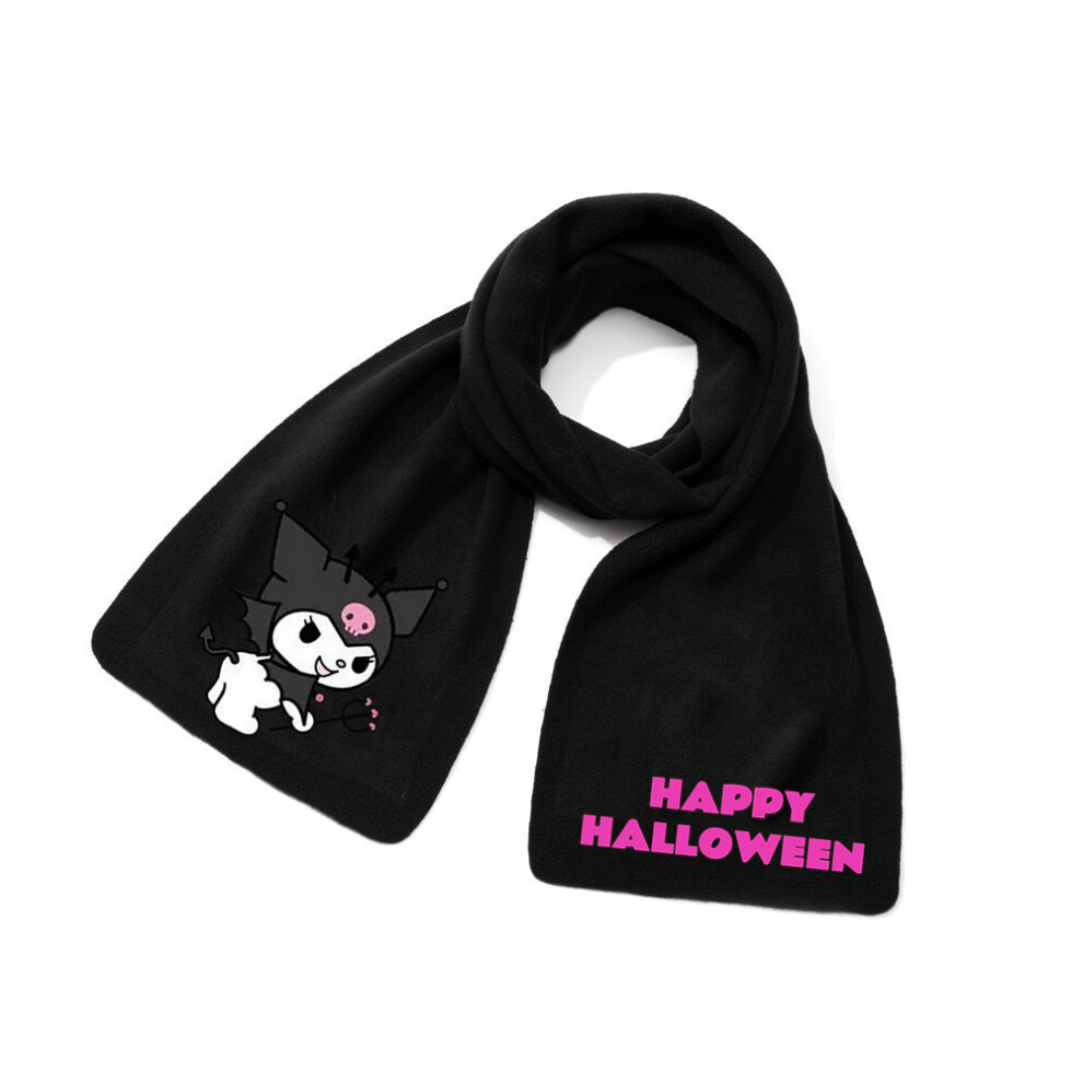 (Style L)Sanrio Écharpe Halloween Décontractée Imprimé Chaud Couleur Unie Bavoir Cou Étudiant Protecteur