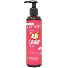 Pura d'Or Cidru de mere Vinegar sub?ire2thhick (8oz) Ulei de ricin pentru biotina pentru capete reduse cu frizz, clarificare ?i detoxifiere fara