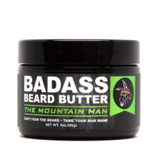 Badass Beard Care Barba Butter pentru barba?i - The Mountain Man 3 oz - Fabricat din ingrediente naturale pentru o nmuiere sanatoasa ?i mncarim