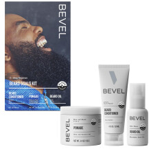 Bevel Mens Beard Grooming Kit - Includes Beard Conditioner Beard Balm and Beard Oil to Soften Hydrate and Strengthen Beard and Reduce Skin Irritatio