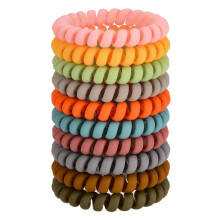 JessLab Elastici Capelli Spirale per Donne, 10-Pack Senza Traccia, Porta-Coda No-Danno, Colori Assortiti