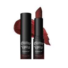Glitter Lipstick Long Lasting Waterproof Sparkling Shimmer Metallic Glitter Lipstick & Eyeshadow, Diamond Shiny Red Matte Lipstick, Bold Glimmer Glow