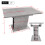 (Grey) Rectangular Extendable Dining Table with Storage 3