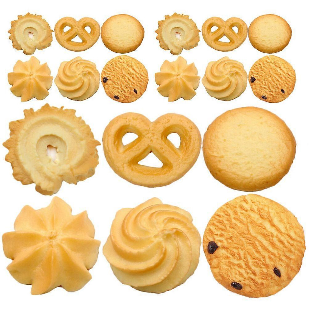 (As Show, One Size) 18Pcs Fake Cookies Artificial Pastries Food Simulation Realistic Dessert Display Props Decoration Model 4069016295929