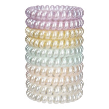 JessLab Spiraalvormige haarelastiekjes 10 stuks Traceless Telefoonsnoer Haarelastiekjes Spiraalarmband Plastic Spoelhaarelastiekjes Paardenstaarthoud