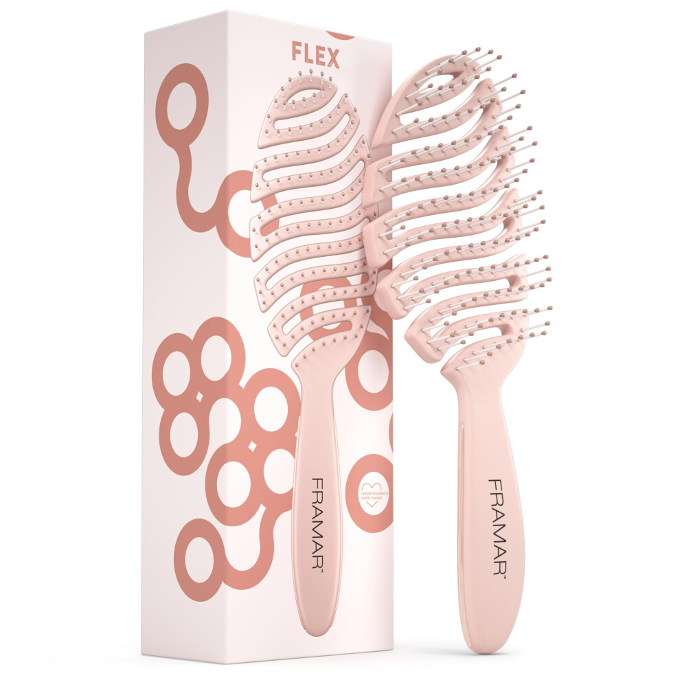 Framar Vented Hair Brush For Thick Hair,Wet Hair Brushes For Women, Flex Wet Hair Brush Detangler, Hairbrush For Women, Hair Brush For Blow Drying