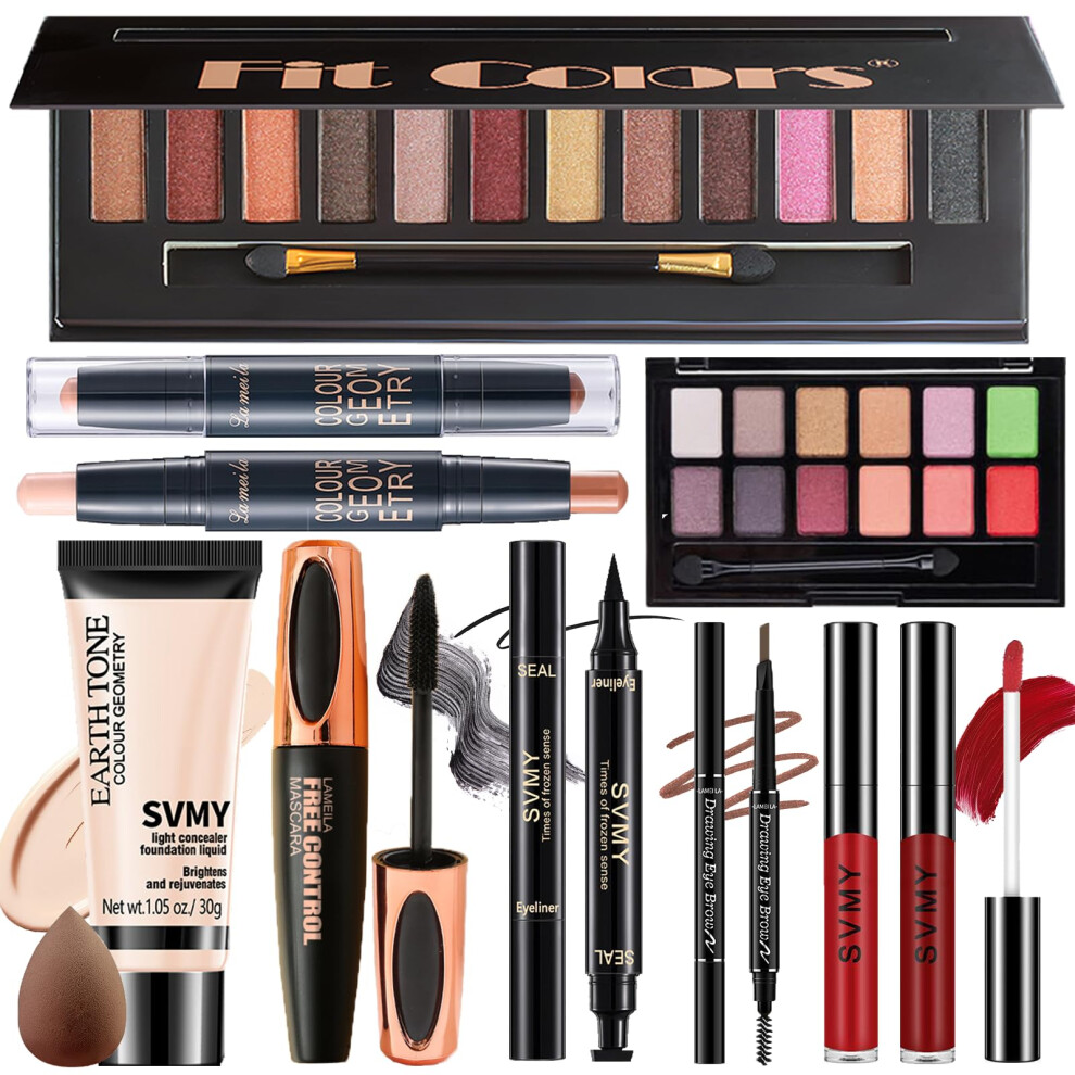 Pwyshxdf Makeup Set For Women, Makeup Full Kit For Beginners & Professionals, Travel Makeup Set For Teens & Adults, Makeup Gift Set For Girls, Eyeshadow Palett
