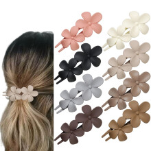 8 Pcs Flower Hair Claw Clips, Matte Frangipani Clips, Strong Hold Jaw Hair Clips for Women Girls