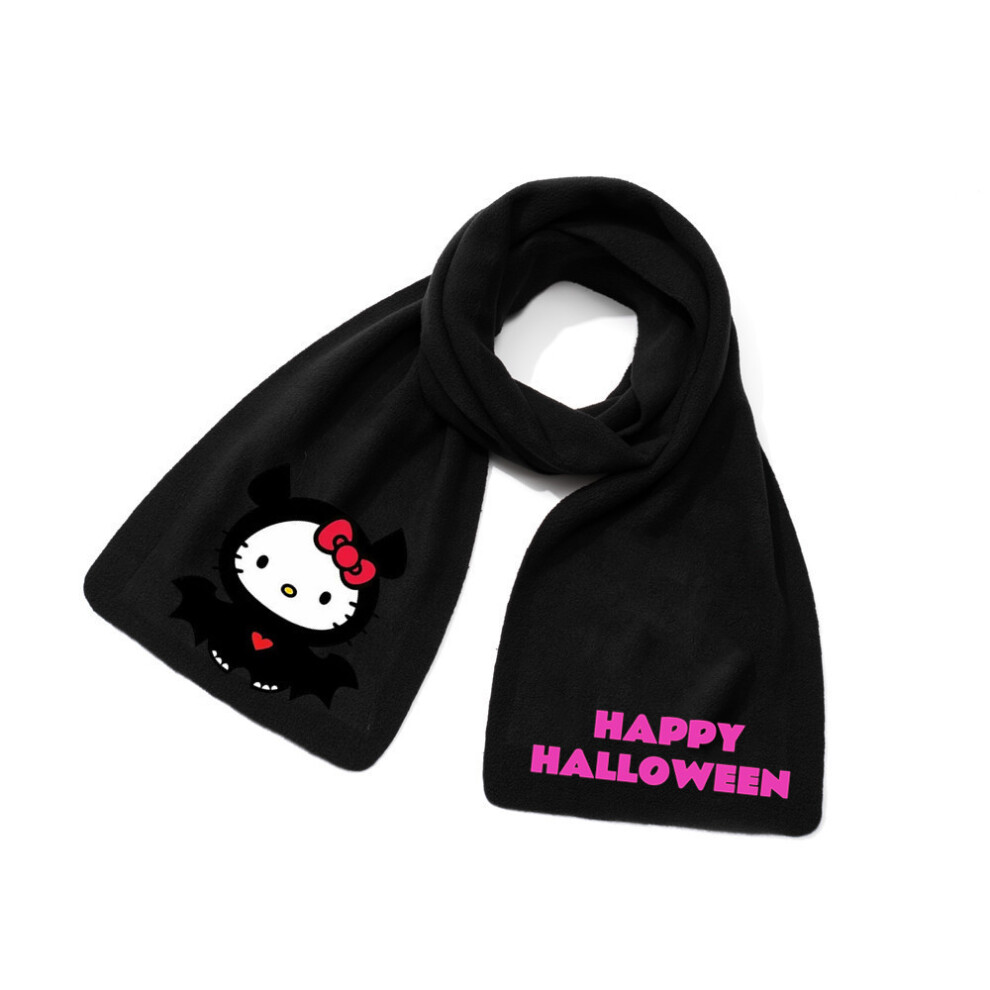 (Style K)Sanrio Halloween écharpe décontractée imprimé chaud couleur unie bavoir protection cou étudiants